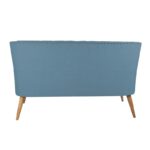Καναπές διθέσιος ξύλινος Lamont μπλε χρώμα 140x74x80cm ed12656 - Image 3