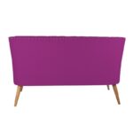 Καναπές διθέσιος ξύλινος Lamont μωβ χρώμα 140x74x80cm ed12657 - Image 3