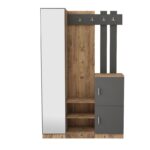 Έπιπλο εισόδου Kali Atlantic Pine ανθρακί μελαμίνη 113 6x37 5x179 7εκ ed12678 - Image 4