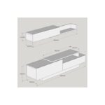 Έπιπλο τηλεόρασης Elda λευκό καρυδί 160x31 8x35cm μελαμίνη ed1267 - Image 2