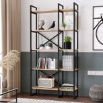 Βιβλιοθήκη Vog atlantic pine μελαμίνη μεταλλικό πλαίσιο 87 5x30x175εκ ed12682