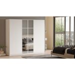 Ντουλάπα Hearm άσπρο μελαμίνη 207 6x50x183 8εκ ed12685 - Image 5