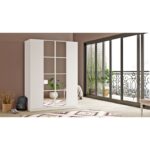 Ντουλάπα Hearm άσπρο μελαμίνη 138 4x50x183 8εκ ed12687 - Image 5