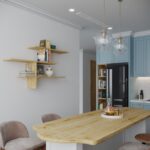 Ράφι τοίχου Leo oak μελαμίνη 123x22x80 5cm ed12701 - Image 5