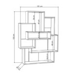 Βιβλιοθήκη Barce άσπρο δρυς μελαμίνη 101x22x132εκ ed12703 - Image 2