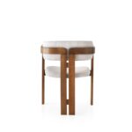 Πολυθρόνα Piu ξύλινη 58x49x76cm κρεμ καρυδί ed12711 - Image 2