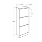 Παπουτσοθήκη Adore 51x26x119cm μελαμίνη άσπρη ed12714 - Image 2