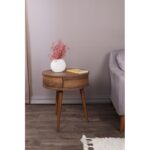 Βοηθητικό τραπέζι Girare καρυδί 50x50x60cm ed12718