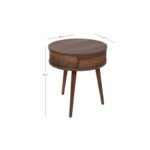 Βοηθητικό τραπέζι Girare καρυδί 50x50x60cm ed12718 - Image 2