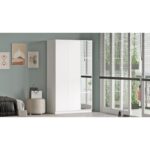 Ντουλάπα Heat άσπρο μελαμίνη 103 8x50x183 8εκ ed12737 - Image 5