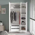 Ντουλάπα Heat άσπρο μελαμίνη 103 8x50x183 8εκ ed12737 - Image 4