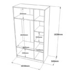 Ντουλάπα Heat ανθρακί γκρι μελαμίνη 103 8x50x183 8εκ ed12738 - Image 2