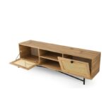 Έπιπλο TV Frosinone oak μαύρο χρώμα μελαμίνη 140x40x60cm ed1274 - Image 4
