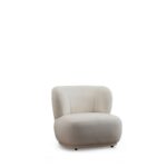 Πολυθρόνα Livorno άσπρο ξύλο πολυεστέρας 85x80x78εκ ed12753 - Image 4