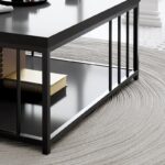 Τραπεζάκι σαλονιού Zeta ανθρακί μαύρο 90x90x40cm ed12754 - Image 4