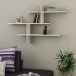 Ράφι τοίχου Leo άσπρη μελαμίνη 123x22x80 5cm ed12757 - Image 4