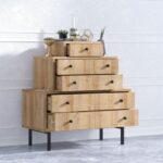 Συρταριέρα Nadia μελαμίνη oak 80x40x85cm ed1275 - Image 4