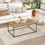 Τραπέζι σαλονιού Cassetto Atlantic Pine μελαμίνη μεταλλικός σκελετός 100x60x40εκ ed12762