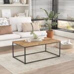 Τραπέζι σαλονιού Cassetto Atlantic Pine μελαμίνη μεταλλικός σκελετός 100x60x40εκ ed12762 - Image 5