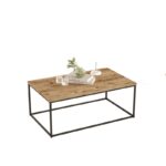 Τραπέζι σαλονιού Cassetto Atlantic Pine μελαμίνη μεταλλικός σκελετός 100x60x40εκ ed12762 - Image 3