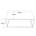 Τραπέζι σαλονιού Cassetto Atlantic Pine μελαμίνη μεταλλικός σκελετός 100x60x40εκ ed12762 - Image 2