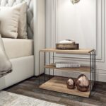 Βοηθητικό τραπέζι Life pine μαύρο χρώμα μελαμίνη 50x34x40cm ed1276