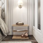 Βοηθητικό τραπέζι Life pine μαύρο χρώμα μελαμίνη 50x34x40cm ed1276 - Image 4