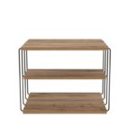 Βοηθητικό τραπέζι Life pine μαύρο χρώμα μελαμίνη 50x34x40cm ed1276 - Image 3