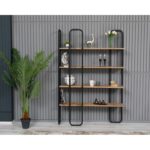 Βιβλιοθήκη Sierra Atlantic Pine μαύρο μεταλλικό πλαίσιο 125x28x180εκ ed12772 - Image 3