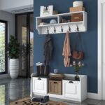 Έπιπλο εισόδου Feri άσπρο μαύρο μάρμαρο μελαμίνη 120x40x45εκ ed12781