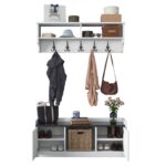 Έπιπλο εισόδου Feri άσπρο μαύρο μάρμαρο μελαμίνη 120x40x45εκ ed12781 - Image 3