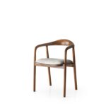 Πολυθρόνα Bene ξύλινη γκρι 52x51x77cm ed12794