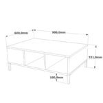 Τραπέζι σαλονιού Mare Atlantic Pine ανθρακι μελαμίνη 90x60x33 1εκ ed12805 - Image 2