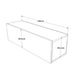 Έπιπλο τηλεόρασης Pero 100x29 1cm ed12825 - Image 2