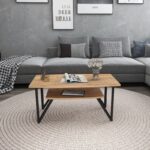 Τραπέζι σαλονιού Asens Atlantic Pine μελαμίνη 90x50x42εκ ed12835 - Image 4