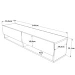 Έπιπλο τηλεόρασης Pero 140x31 6x29 1cm ed12849 - Image 2