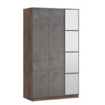 Ντουλάπα Heat καφέ γκρι μελαμίνη 103 8x50x183 8εκ ed12851 - Image 3