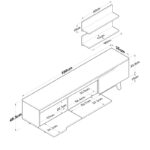 Έπιπλο τηλεόρασης Mito 180x35x48 6cm μελαμίνη ed12861 - Image 4