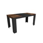 Τραπεζαρία Line ανοιχτό καρυδί μαύρο μελαμίνη 160x80x76 8εκ ed12865 - Image 3