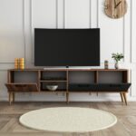 Έπιπλο τηλεόρασης Extre ανθρακί καρυδί 180x35x53cm ed12894 - Image 4