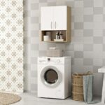 Ντουλάπι μπάνιου Voda Sapphire Oak άσπρη μελαμίνη 60x31x75cm ed12901