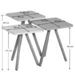 Σετ τραπεζιών σαλονιού Bella Atlantic Pine χρώμα 34x49x34cm ed12902 - Image 2