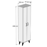 Ντουλάπι μπάνιου Bid atlantic pine μελαμίνη 49x32x184 6εκ ed12910 - Image 2