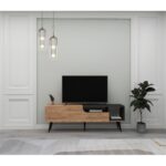 Έπιπλο τηλεόρασης Alba Atlantic Pine ανθρακί 150x29 6x49 6cm ed12913 - Image 4