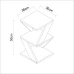 Βοηθητικό τραπέζι Albeni Anthracite 30x30x50cm ed12943 - Image 2