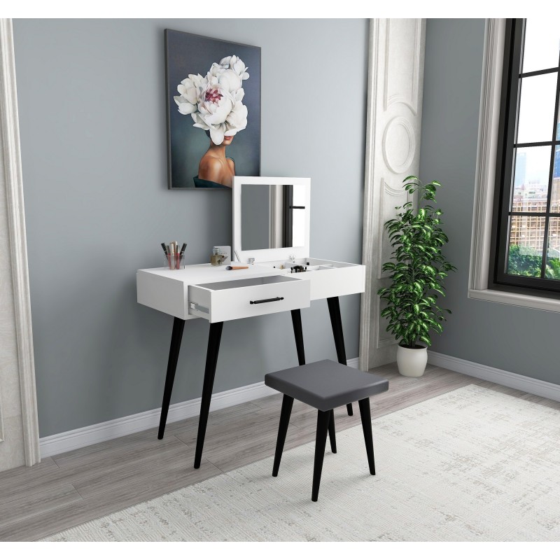 12945_0-800x800 Τουαλέτα μακιγιάζ Rouge άσπρο χρ΄ωμα μελαμίνη 90x45x80cm ed12945 - Image 1