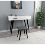 Τουαλέτα μακιγιάζ Rouge άσπρο χρ΄ωμα μελαμίνη 90x45x80cm ed12945 - Image 4