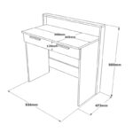 Γραφείο Hato καφέ γκρι 93 6x47 3x90cm μελαμίνη ed12946 - Image 2