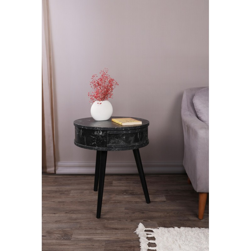12956_0-800x800 Βοηθητικό τραπέζι Girare μαύρο 50x50x60cm ed12956 - Image 1