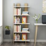 Βιβλιοθήκη Elas άσπρο sapphire δρυς μελαμίνη 62x25x150εκ ed12959